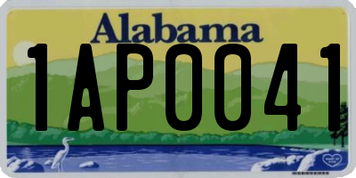 AL license plate 1AP0041