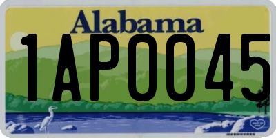 AL license plate 1AP0045