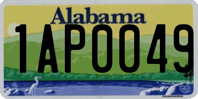 AL license plate 1AP0049