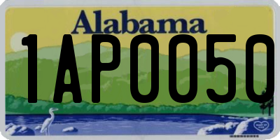 AL license plate 1AP0050