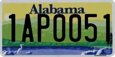 AL license plate 1AP0051