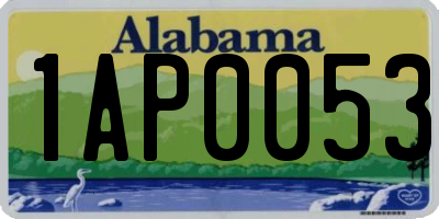 AL license plate 1AP0053
