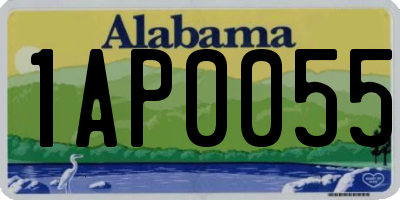 AL license plate 1AP0055