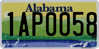 AL license plate 1AP0058