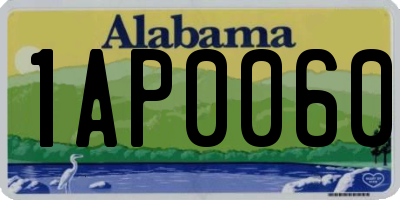 AL license plate 1AP0060