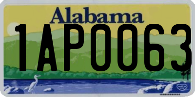 AL license plate 1AP0063