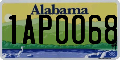 AL license plate 1AP0068