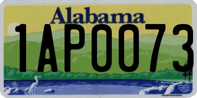 AL license plate 1AP0073