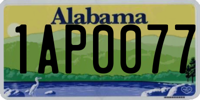 AL license plate 1AP0077
