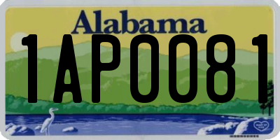 AL license plate 1AP0081