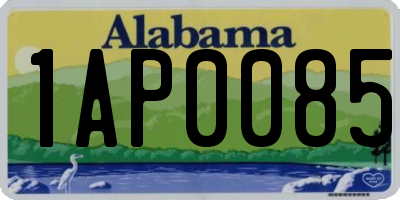 AL license plate 1AP0085