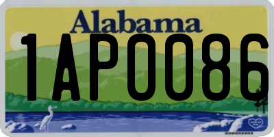 AL license plate 1AP0086