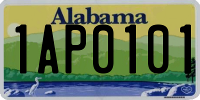 AL license plate 1AP0101