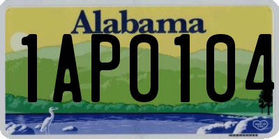 AL license plate 1AP0104