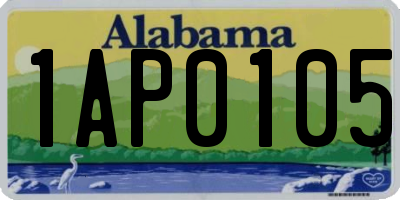 AL license plate 1AP0105