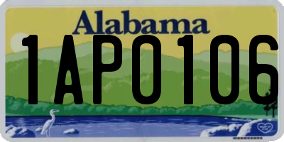 AL license plate 1AP0106