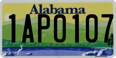 AL license plate 1AP0107
