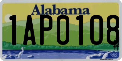 AL license plate 1AP0108