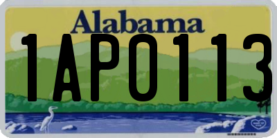 AL license plate 1AP0113