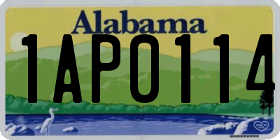 AL license plate 1AP0114