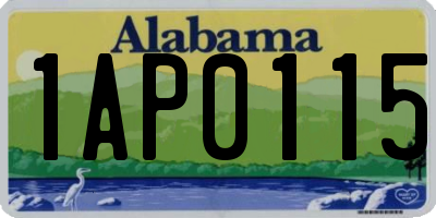 AL license plate 1AP0115