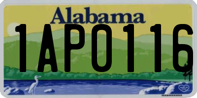 AL license plate 1AP0116