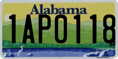 AL license plate 1AP0118