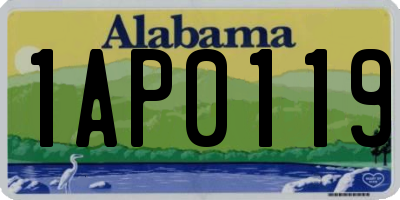 AL license plate 1AP0119