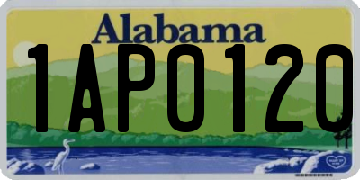 AL license plate 1AP0120