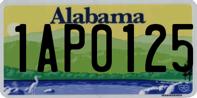 AL license plate 1AP0125