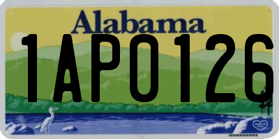 AL license plate 1AP0126