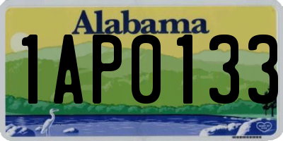 AL license plate 1AP0133