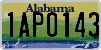 AL license plate 1AP0143