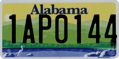 AL license plate 1AP0144