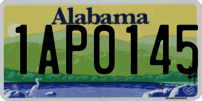 AL license plate 1AP0145