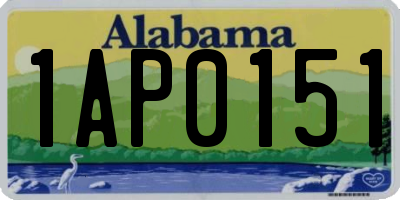 AL license plate 1AP0151