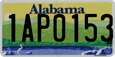 AL license plate 1AP0153