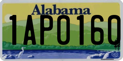 AL license plate 1AP0160