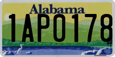 AL license plate 1AP0178