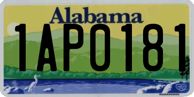 AL license plate 1AP0181