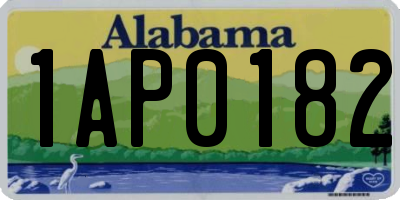 AL license plate 1AP0182