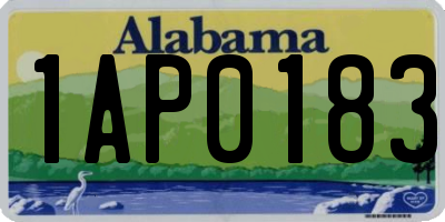 AL license plate 1AP0183