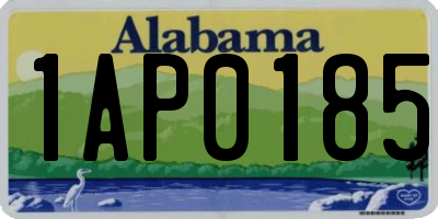AL license plate 1AP0185
