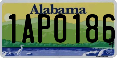AL license plate 1AP0186