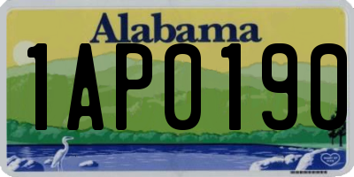 AL license plate 1AP0190