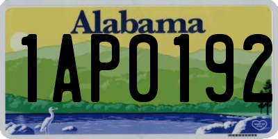 AL license plate 1AP0192