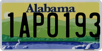 AL license plate 1AP0193