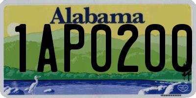AL license plate 1AP0200