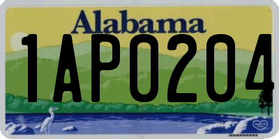 AL license plate 1AP0204