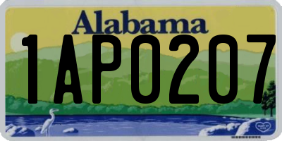 AL license plate 1AP0207